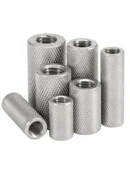 M2 M2.5 M3 M4 M5 M6 ~M16 304 Stainless Steel Extended Cylindrical Flat Knurled Adjustment Hand Nut