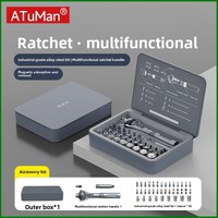 DUKA /AtuMan RS2 Ratchet Screwdriver Set 40 in 1 Magnetic Wrench Semi-automatic Multi-purpose Sleeve Toolbox for Smart Home