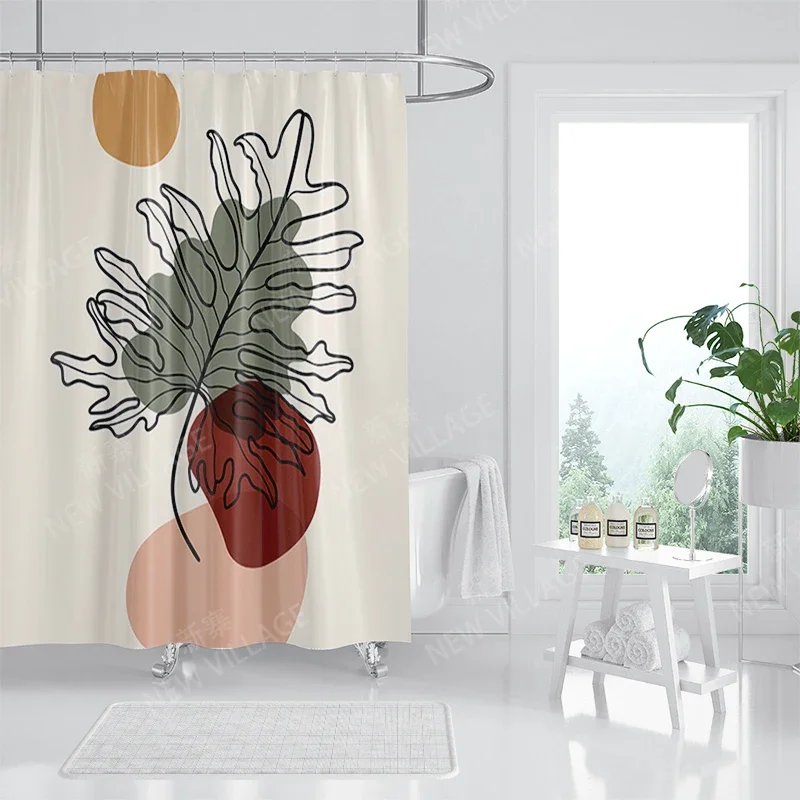 Waterproof fabric shower curtain Bathroom curtain accessories 180x200 Bath curtain for shower 240*200 nordic boho decor 240x200