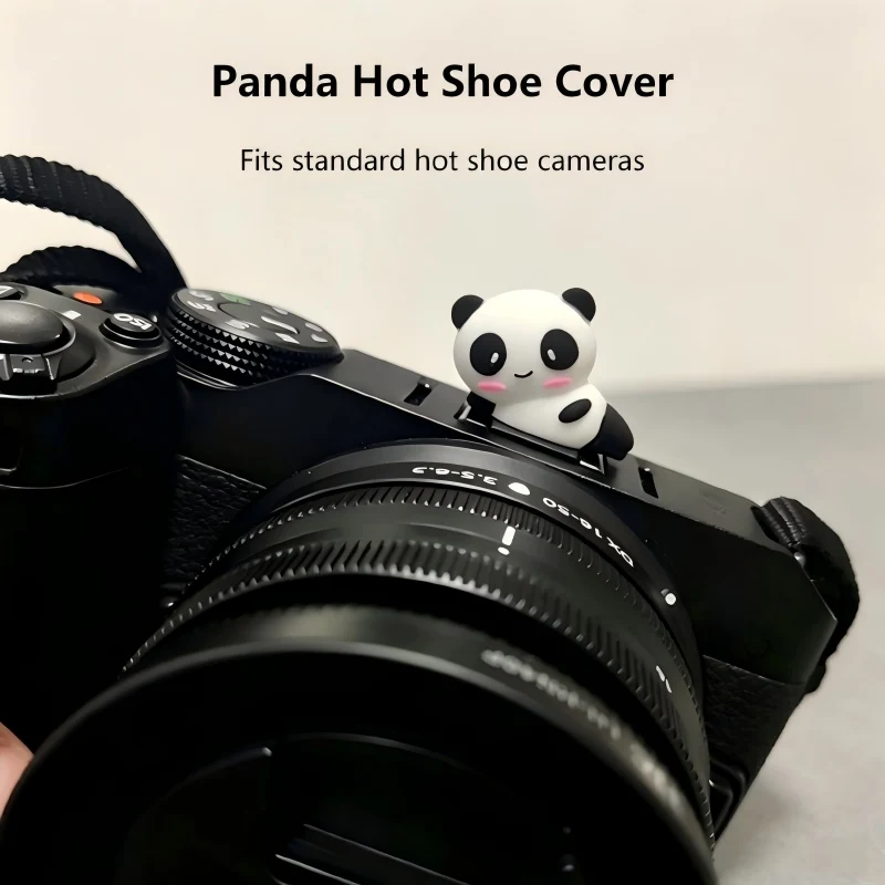 Kawaii Panda Hot Shoe Cover, Dust Proof Anti-Scratch, For Nikon Z6 Z30 Z50 Zfc Fujifilm X-T5 X100VI Sony ZV-E10 A7C Canon R50 R8