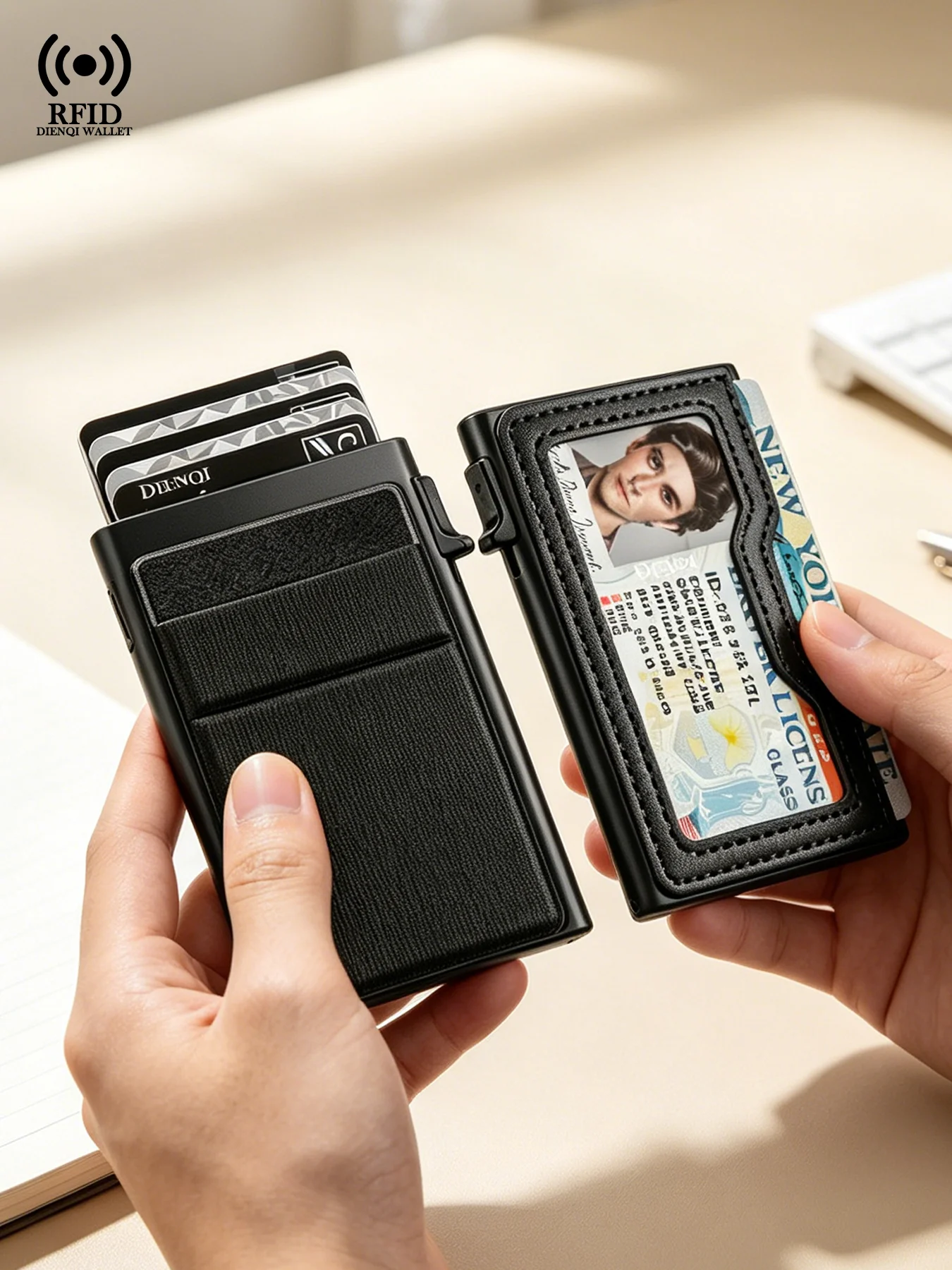 Coin Pouch Coin Purses Mini Purse Mini Bags Business Card Holders Anti Theft Ultra Pop Up Card Holders ID Window Men Casual Use