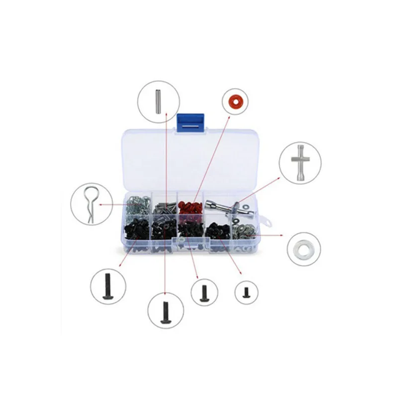 D3/D4/XIS whole car 270PCS screw small accessories fire head storage box, accessories box HSP unlimited screw box