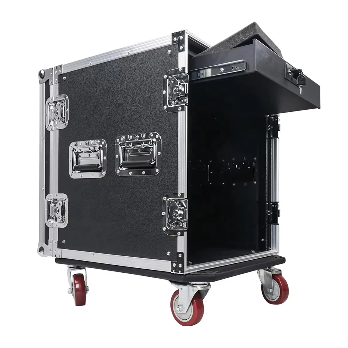 

12U PA DJ Pro Audio Rack/Road ATA Flight Case для усилителей с выдвижным ящиком на замке