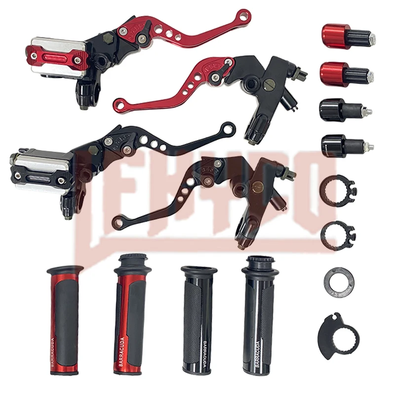 

22mm CNC Brake Clutch Master Lever Set with Twist Throttle Handle Grip for Majesty T3 T5 T6 Motorcycle Dirt Pit Bike Scooter ATV
