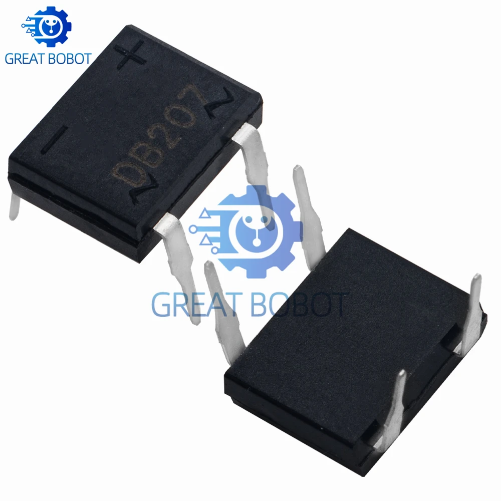 BS 10pcs/lot diode bridge retifica DB207 DIP-4 DB207S DIP4 2A 1000V power diode rectifier 1000v electronic components