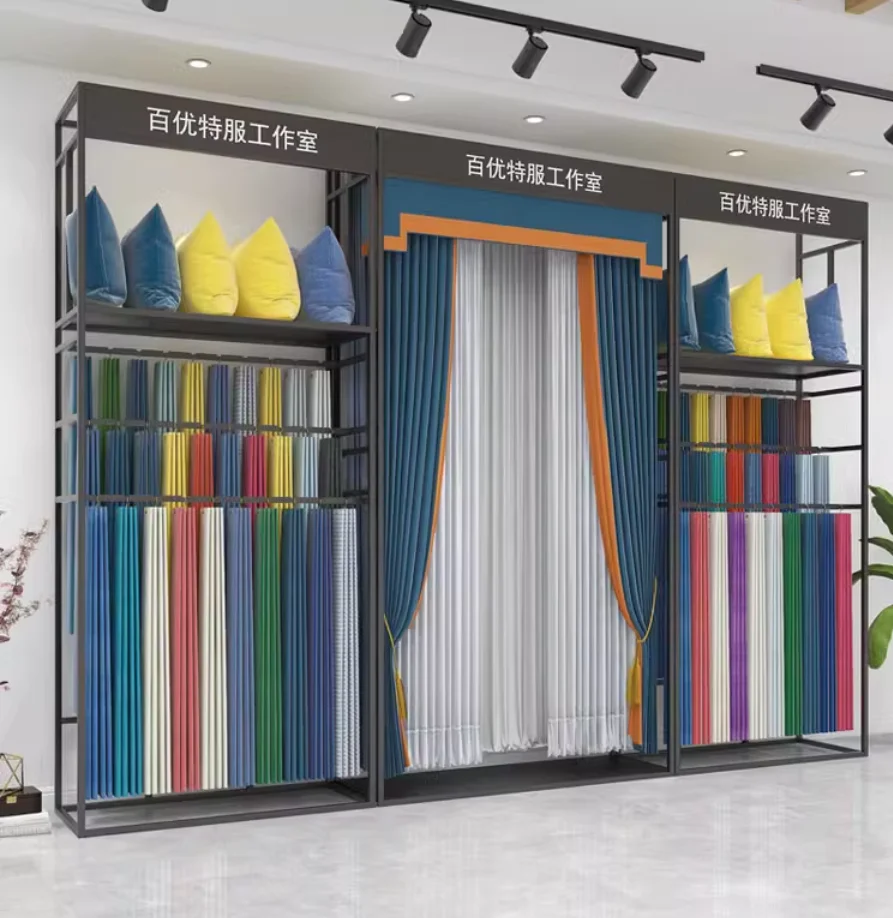 

Curtain sample display frame fabric large frame thick exhibition elevator floor pillow frame wallpaper version storage rack