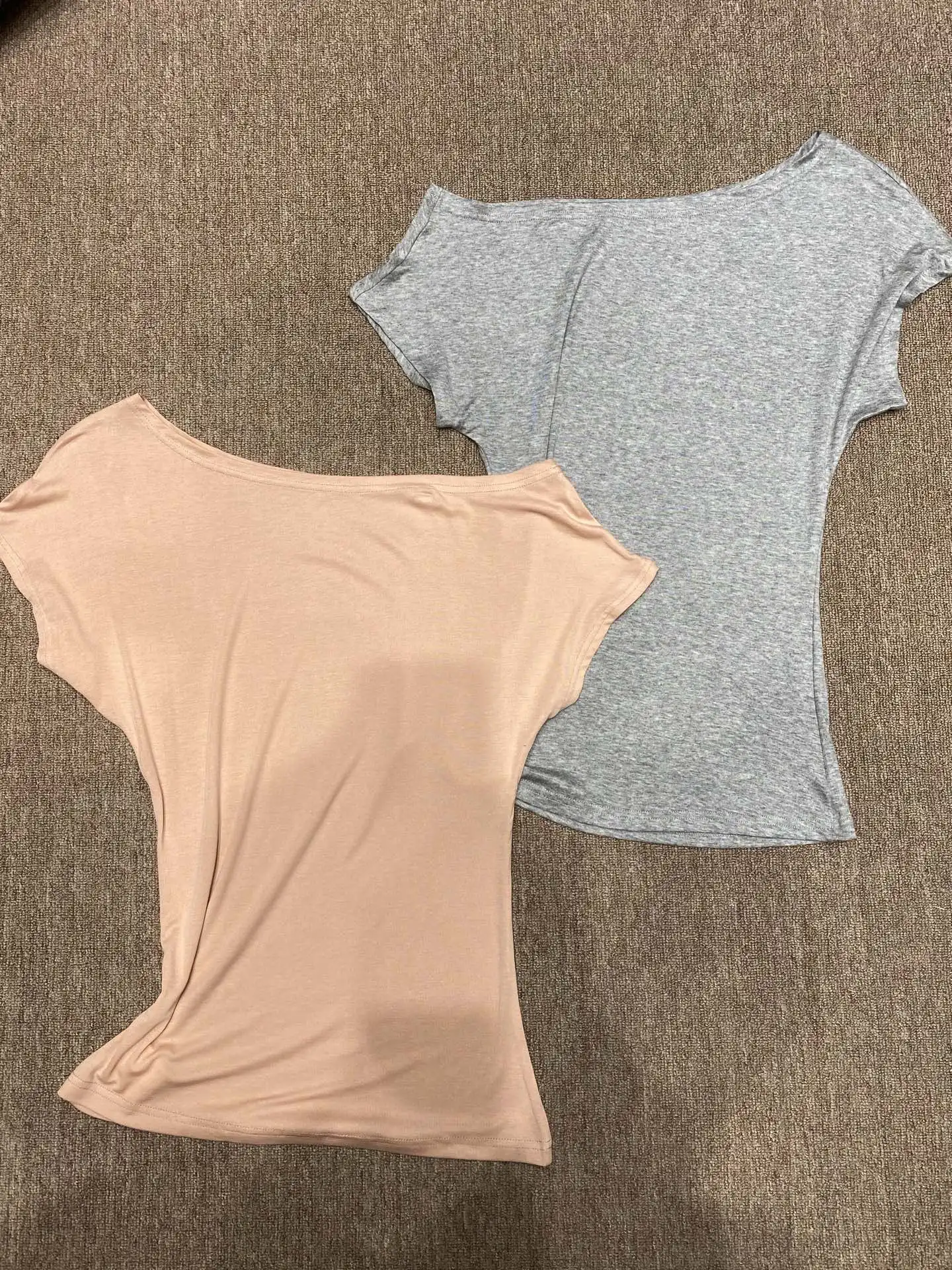 

Slim Fit Elegant Pure Color Short Sleeve T-Shirt One Shoulder Neckline Knitted Cotton Casual Commute Style Women's Top