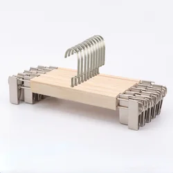 Wooden White Hangers Adult Hotel Clothes Store Cloakroom Wardrobe Suit Dress Coat Pants Storage Tools Balcony Dryer Support Rack