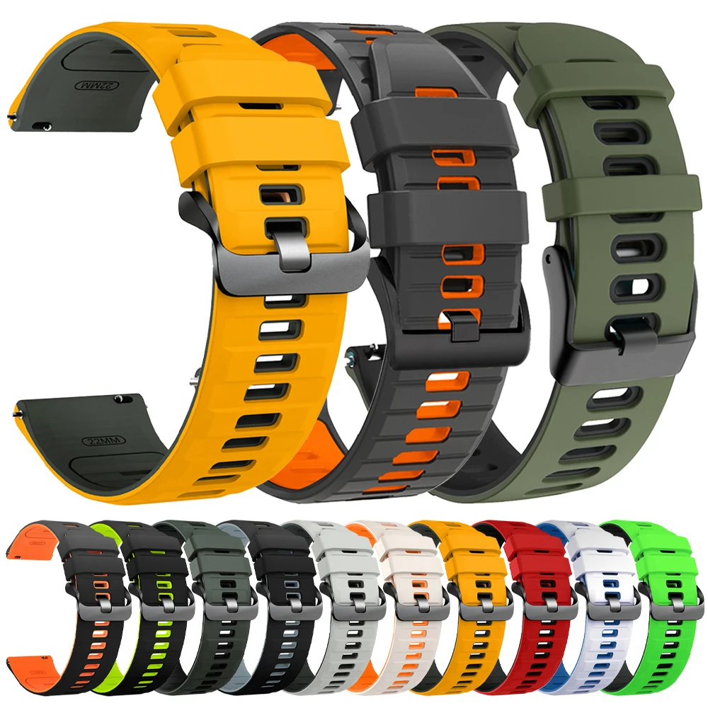 20mm 22mm Watch Band For Samsung Gear S3/Watch 3 45mm 46mm Silicone Strap for Huawei Watch 6/GT7 Pro GT 7 6 5 46mm Bracelet Belt
