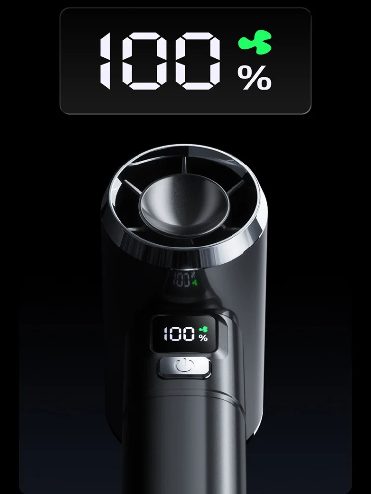 Portable Handheld fan Strong Wind 100 Gear Wind speed LED Digital Display Adjustable Turbo Portable Outdoor Handheld Fan 6000mAh