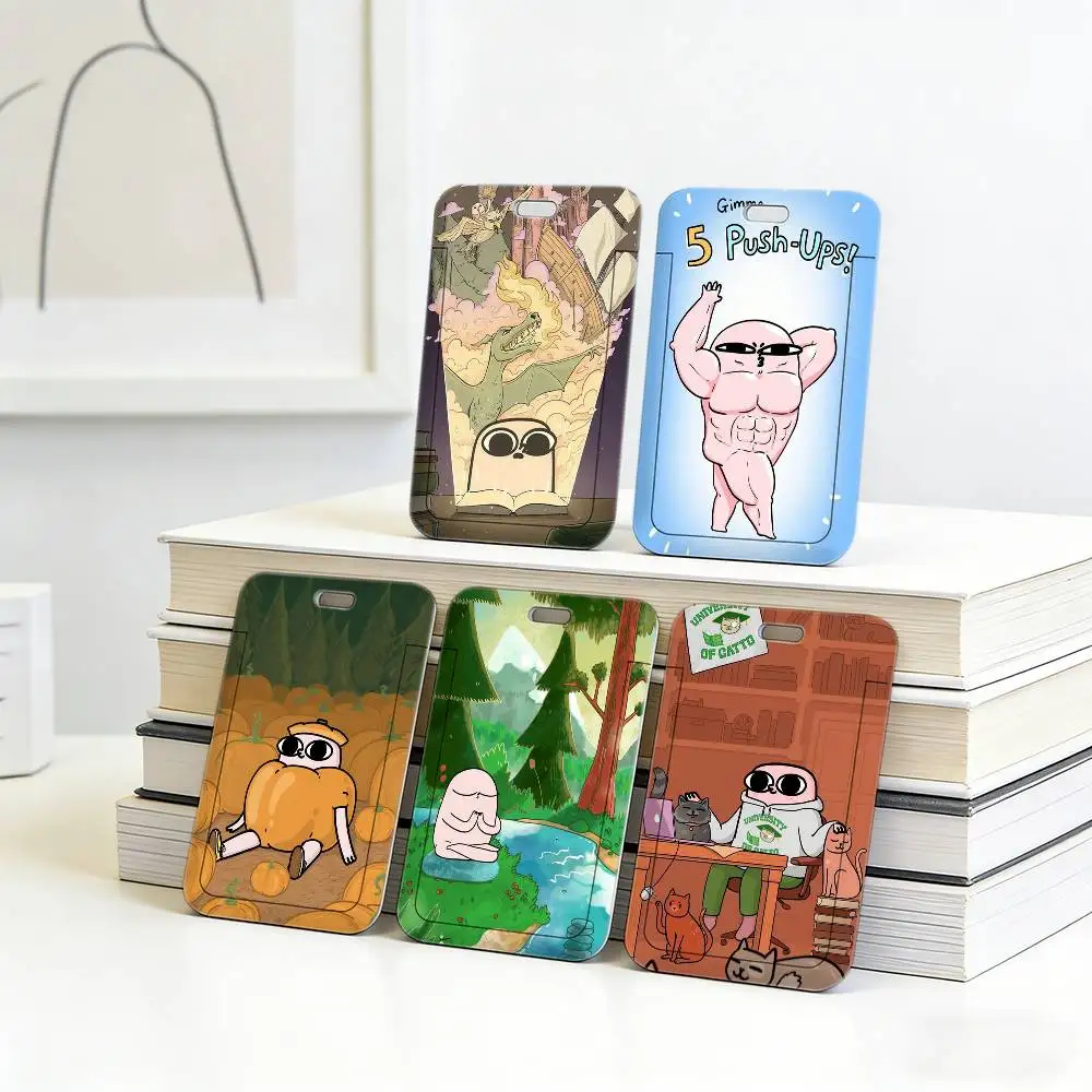 

Ketnipz Cartoon Premium ID Badge Holder with Neck Strap, Durable Card Cover Lanyard for Employee Work Pass, Office.