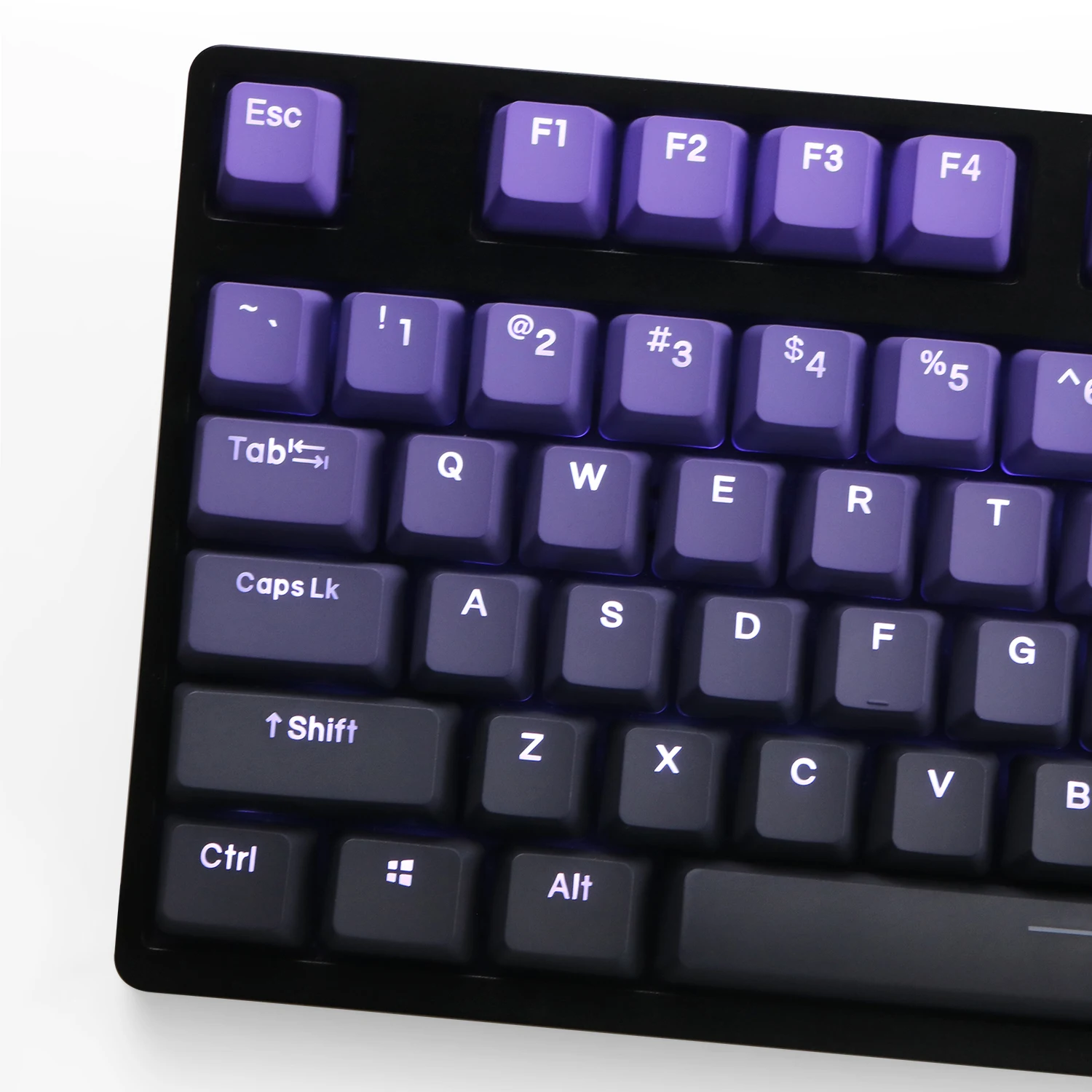 【Skyline】 pbt word trasparente viola donglai OEM key cap 87 104 108mx1.0 6.0 8.0 tastiera meccanica