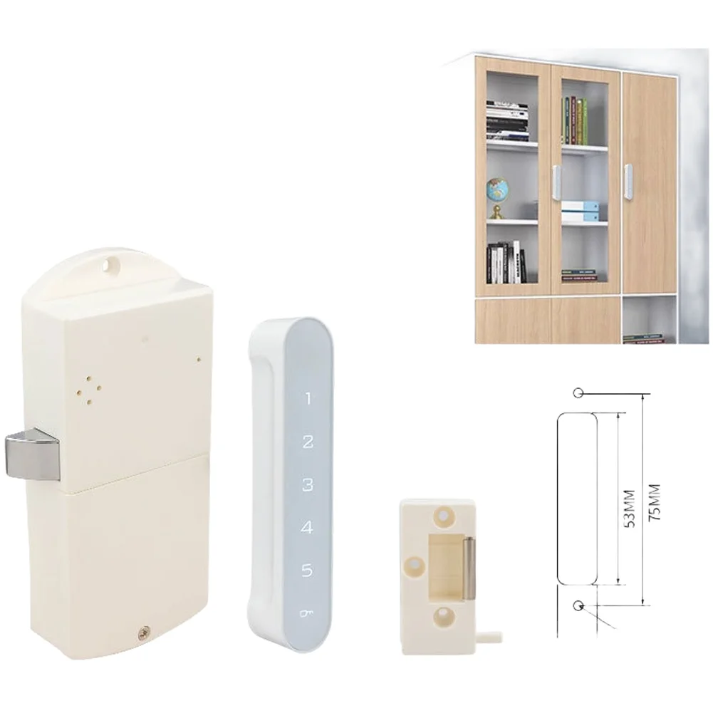 ABS Touch Screen Electronic Password Lock Digital Code Security Lock Hardware For Cabinet Drawer File Storage Household Office