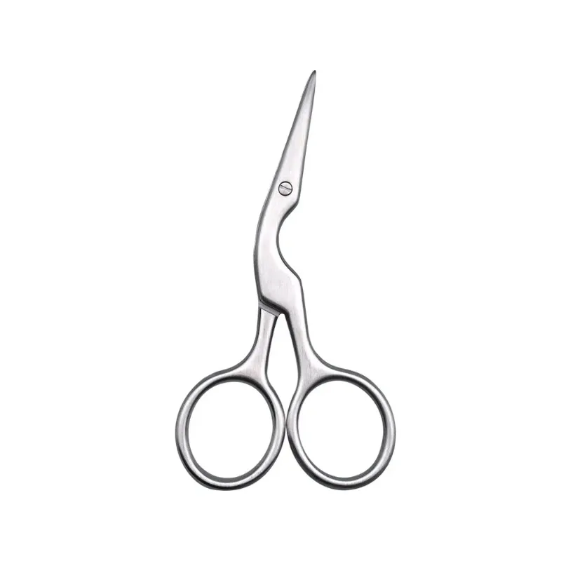 Facial Hair Scissors Rounded Professional Stainless Steel Mustache Nose Hair Beard Eyebrows Eyelashes Trimming Clippers