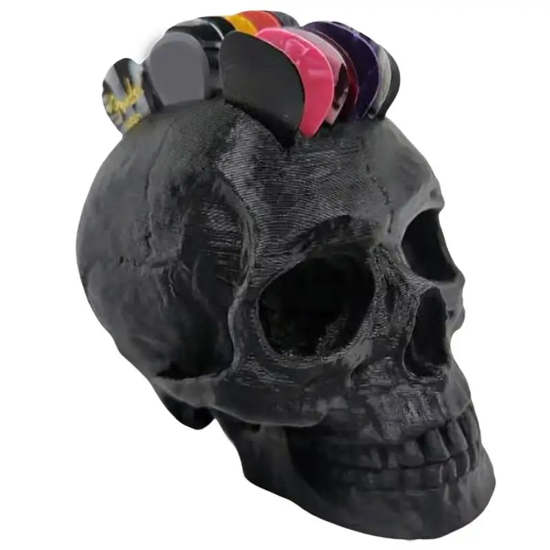 

Skull Pick Holder Heavy Metal Pick Storage Geometric Skull Pick Holder Stylish Gothic Home Decoration Realistic Guitar