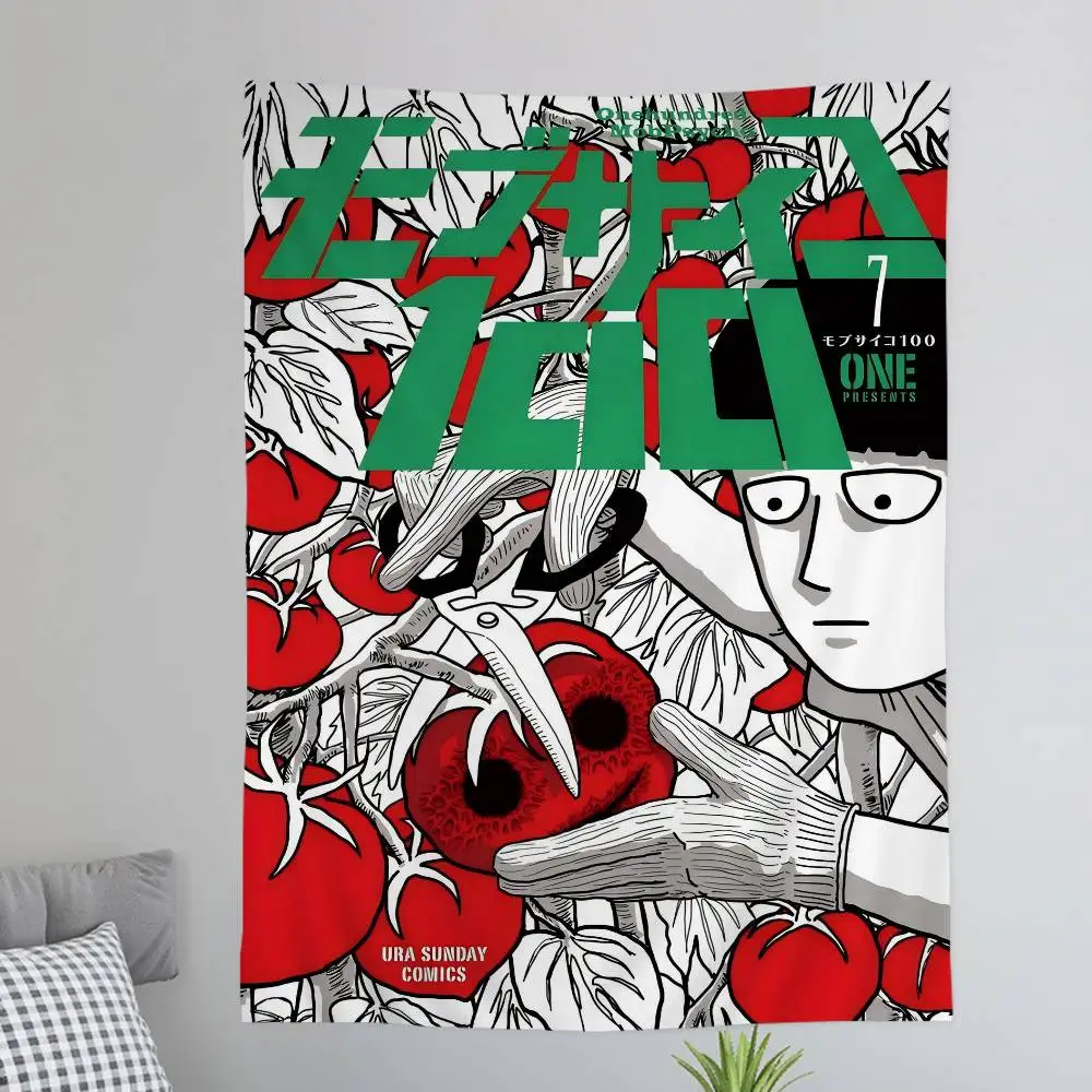 popular anime M-MobS P-PsychoS 100 Colorful Tapestry Wall Hanging Bohemian Wall Tapestries Mandala Wall Hanging Sheets
