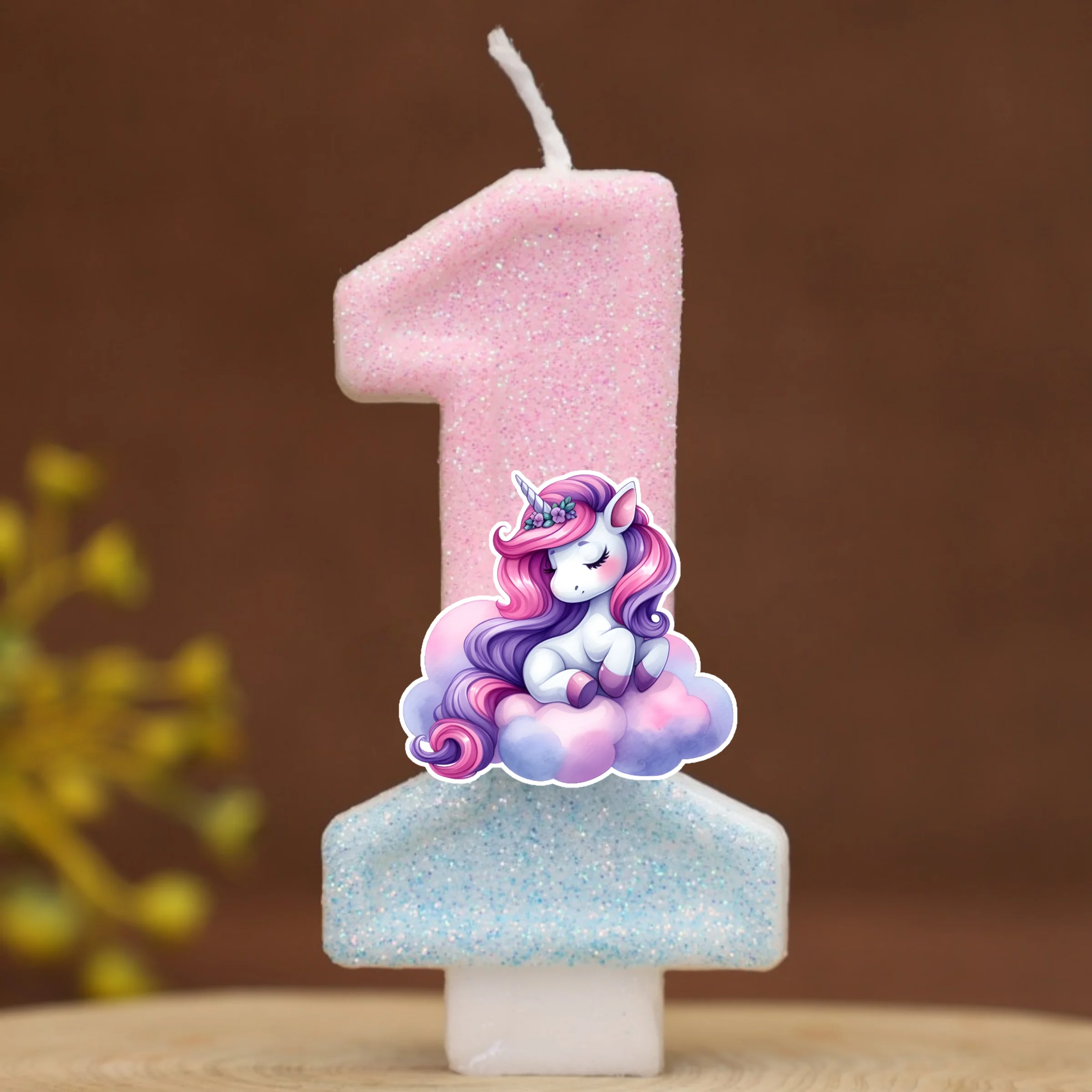 Unicorn Little Horse Digital Candle Number 0-9 Kids Birthday Cake Decoration Supplies Cartoon Pony Party Accessories Supplies