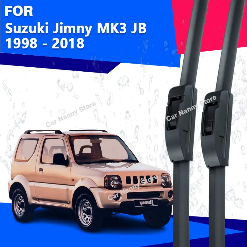 

Щетки переднего стекла для Suzuki Jimny MK3 JB 1998-2018, автомобильные дворники, резиновая полоса, стеклоочиститель, мягкая резина 2000 2001 2002