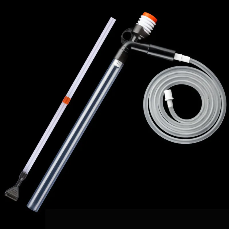 1Set Fish Tank Water Changer Cleaning Tool Vacuum Siphon Tube Manual Pressing Aquarium Sand Washer Algae Scraping