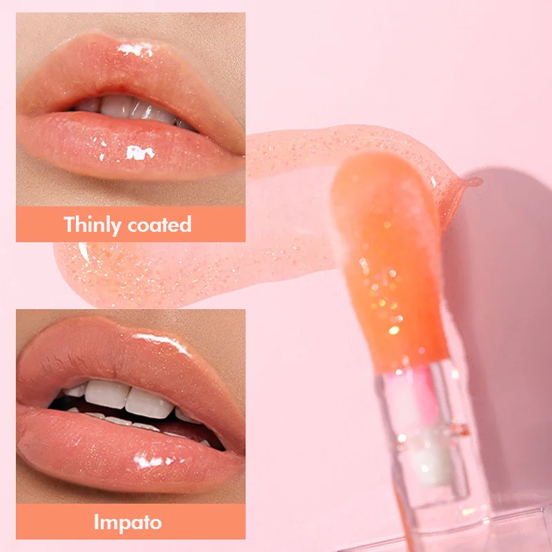 Wechselnde Farbe Lip gloss feuchtigkeit spendendes Lippen glühöl Perl glanz glasige Lip glosses befeuchten Lippen balsam verblassen Lippen linie praller Lippen pflege