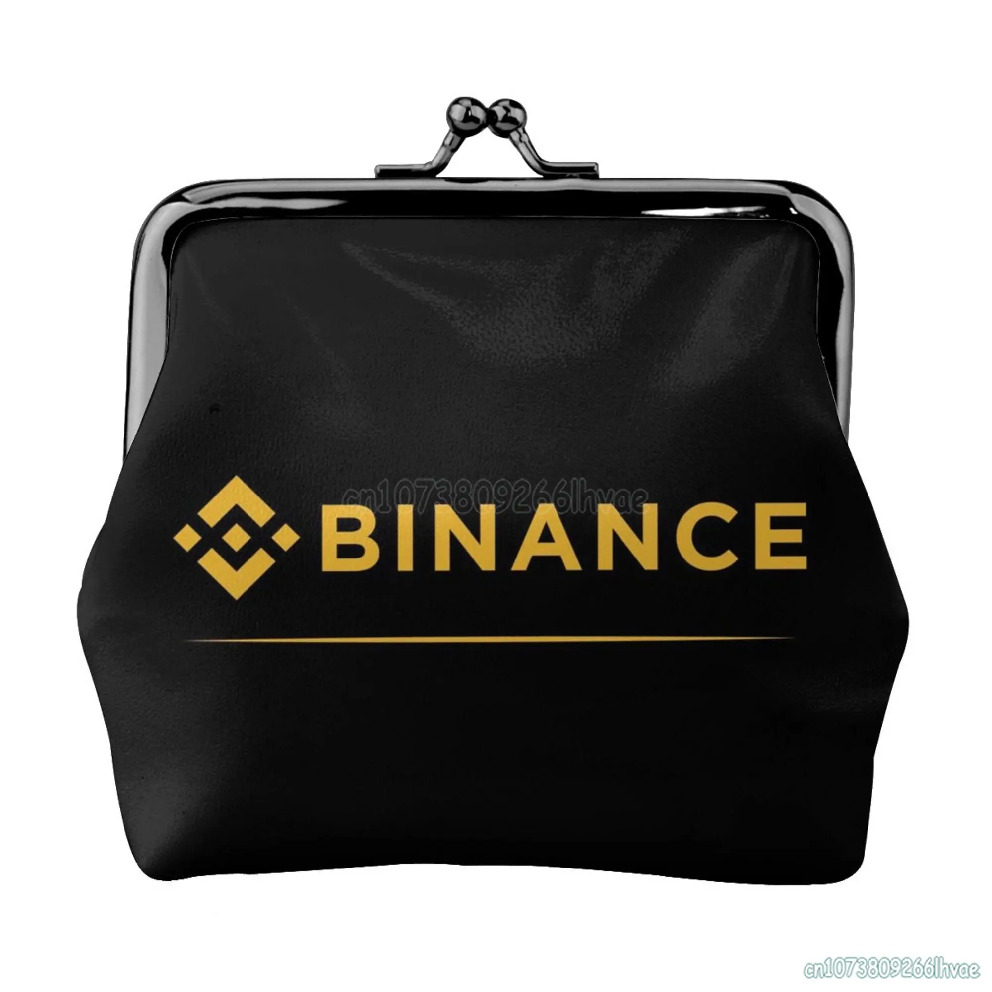 Binance 여성용 가죽 동전 지갑, 작은 변화 파우치, 키스 잠금 걸쇠 클로저 버클 지갑, 소녀 선물