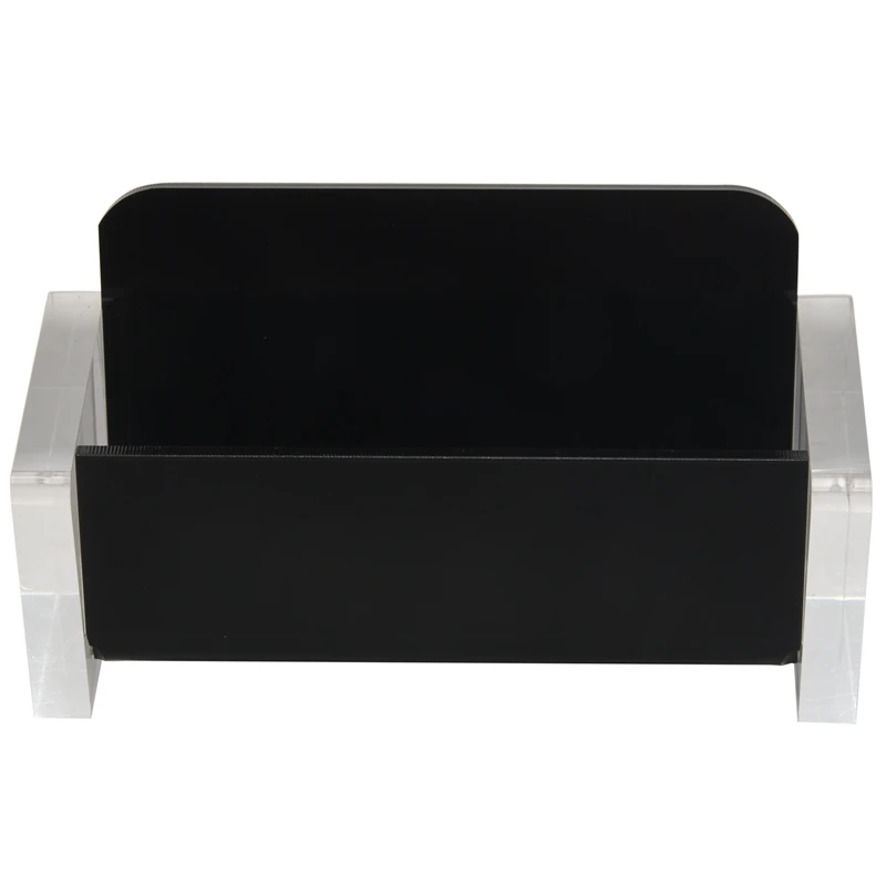 Acrylic Desktop Business Card Holder Display For Desk Elegant Business Card Stand For Office Black