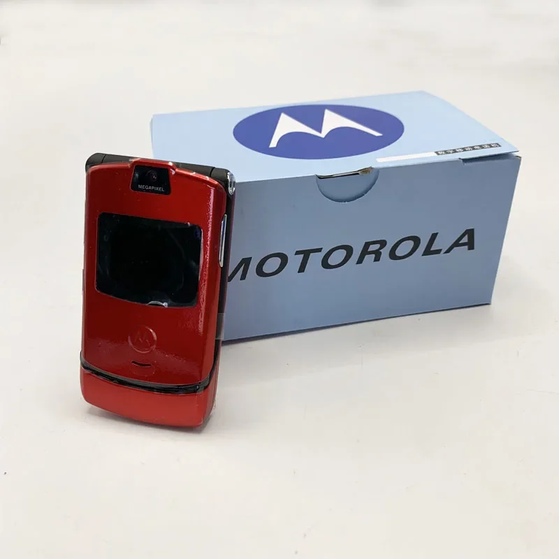 Motorola RAZR V3 - Original Unlocked Flip Bluetooth Phone Dual Display Advanced Fast Call GSM 850/900/1800/1900 High Quality