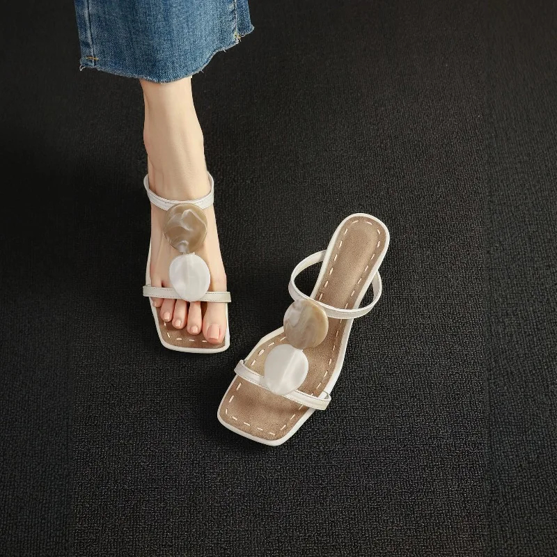 

Summer New Women's Shoes Fashion Retro High Heeled Sandals for Woman Exquisite Model Casual Shoes Designer Shoes Sandalias Mujer