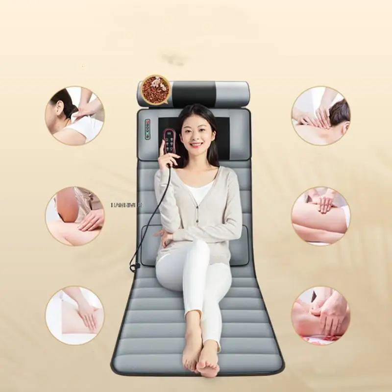 Multifunctional Home Massage Mattress Cervical Spine Waist Back Massager Whole Body Electric Massage Cushion Heating Cushion