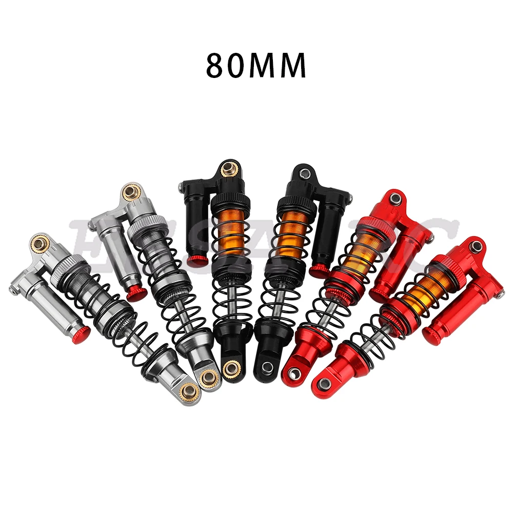 70/80/90/100/110/120mm4pcs Metal Alloy Shock Absorbers Oil Damper Set for 1/10 RC Crawler Axial SCX10 Tamiya CC01 D90 TRX4 HPI