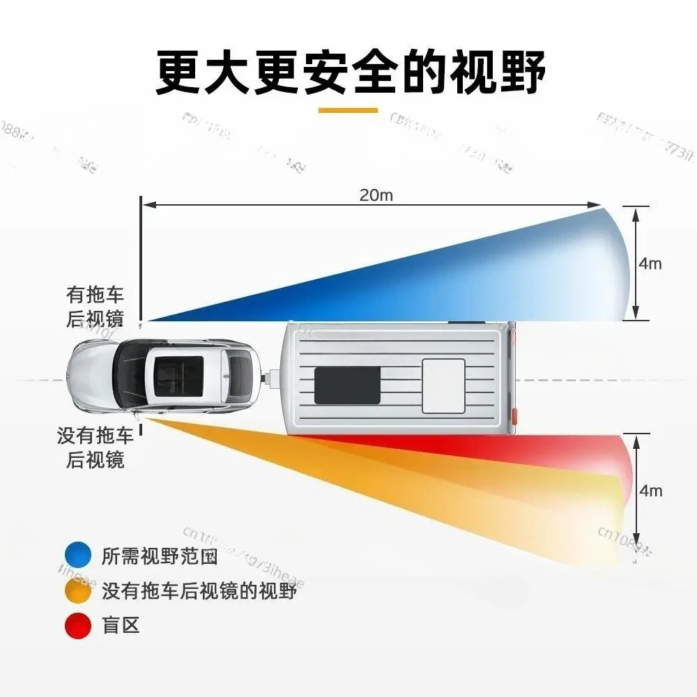 닛산 순찰 GU Y61 1997- 2016 용 견인 측면 백미러 확장형 견인 거울