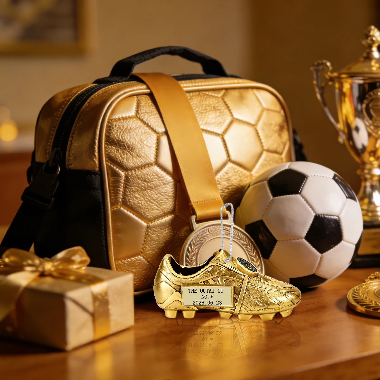 

1Pc Personalized Football Shooes Shape Bag Charms Custom Text Arylic Ornament Car Mirror Hanging Accessories Diy Keychain