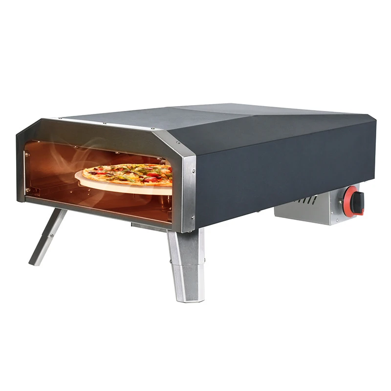 12-Zoll-Gas-Pizzaofen, Erdgas-Pizzaofen für den Außenbereich, tragbarer Pizzaofen für Feuer und Stonebaked 12-Zoll-Pizzas-Arbeitsplatte