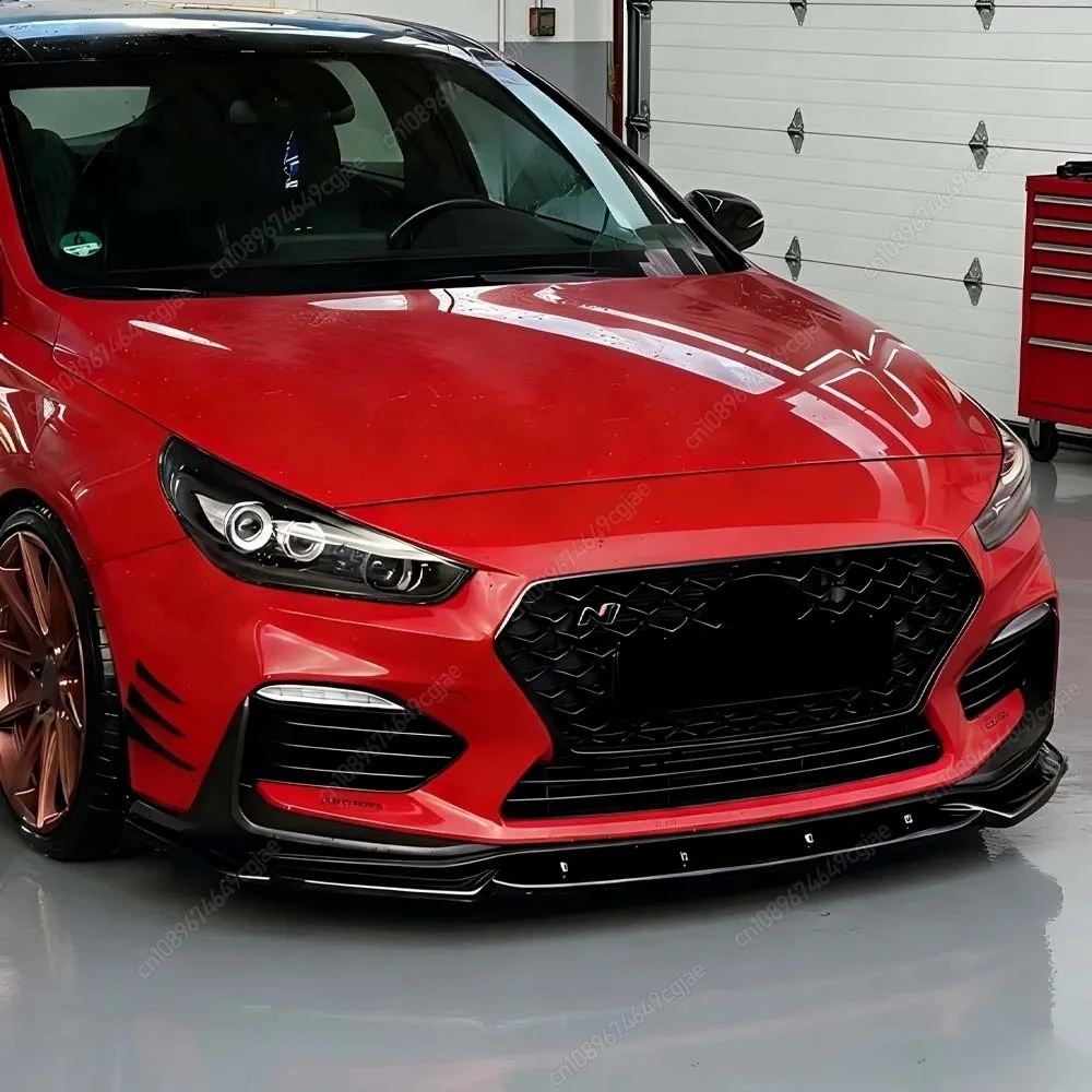 For Hyundai I30N MK3 2017-2019 MK3.5 2020-2023 Front Bumper Spoiler Lip Diffuser Lower Splitter Protector Guard Body Kits Tuning view 3