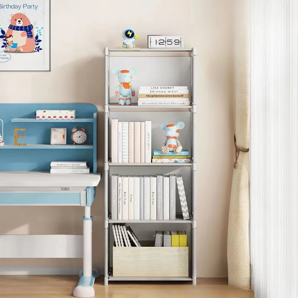 Multi-layer Simple Bookshelf  DIY Portable Bookshelf Easy Assembly Wardrobe Closet Storage Organizer Study Room Storage Locker