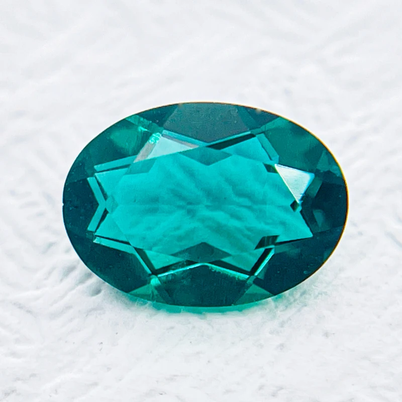 

Selectable AGL Certificate Top Lab Grown Zambian Emeralds Hydrothermal Hand Cutting Oval Cut with Cracks Inclusions Inside