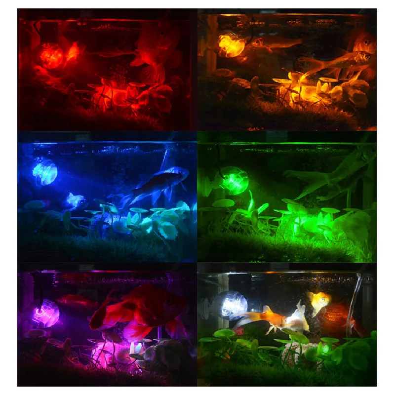 Fish Tank Led Spotlight Submersible Lights Ornamental Tropical Fish Lighting Mini Colorful Waterproof Night Lights Spotlights