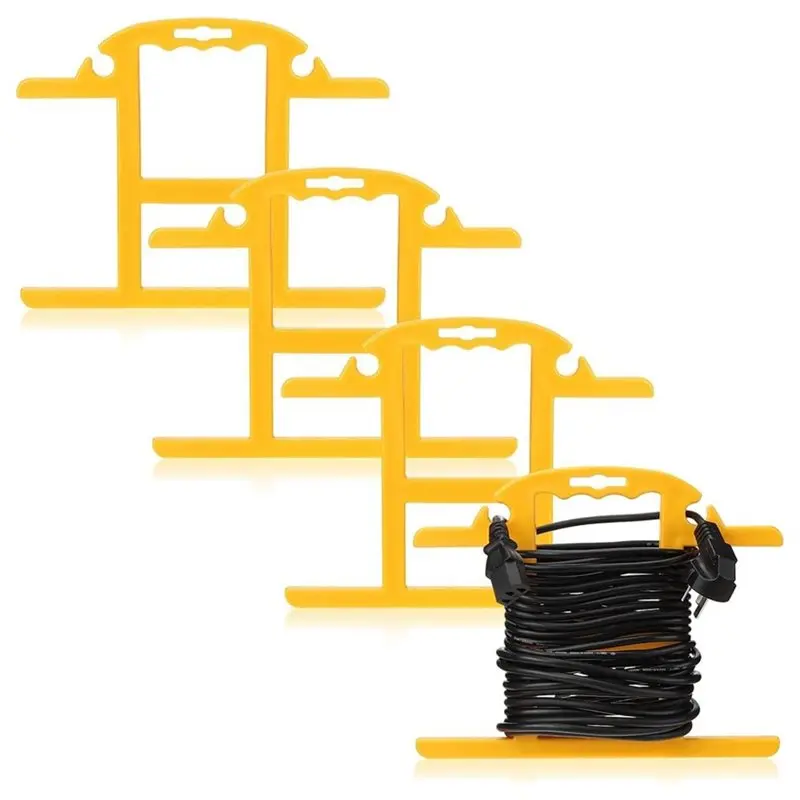M11K-Extension Cord Reel 4Pcs Heavy Duty 100Ft Cord Organizer Storage H-Shape Wrap-Holds Holder Spool Winding Tool