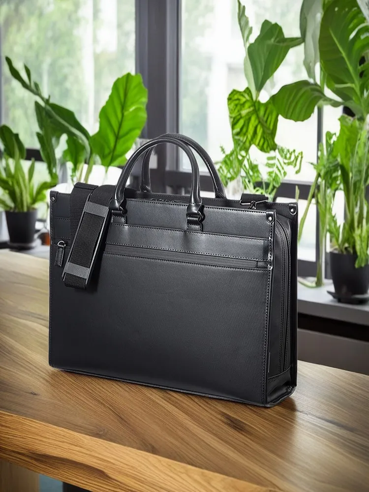 Waterproof Laptop Bag for 14 15.6 Inch Notebook, Unisex Business Briefcase, Anti-Theft with Shoulder Strap, Slim Commuting Tote