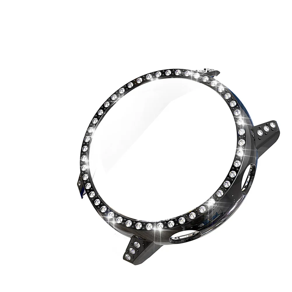 

1Pcs Diamond-Studded Watch Protective Case Black Lightweight Fashionable Cover Easy Install Precise Cutouts Compatible Watch