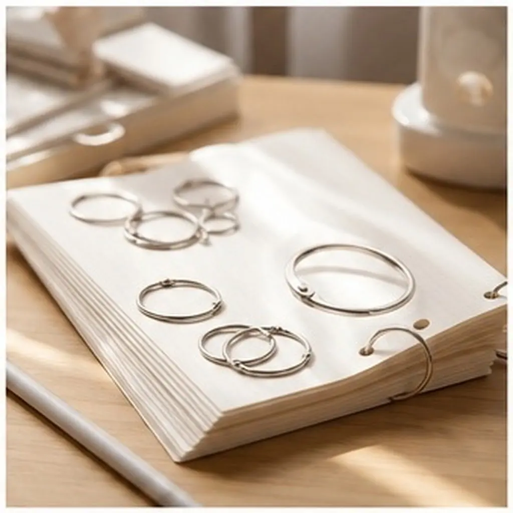 60 Pcs Loose Binder Rings for Flashcards Leaf Book Removable Loose-leaf Binders