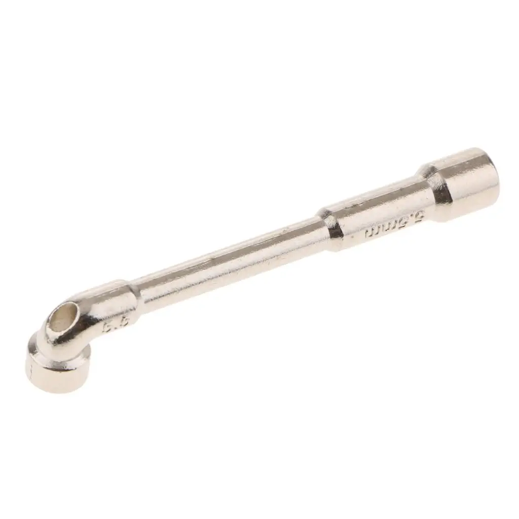 5.5mm Metric L Shaped Angled Hex Socket Wrench Chrome Plated, Silver