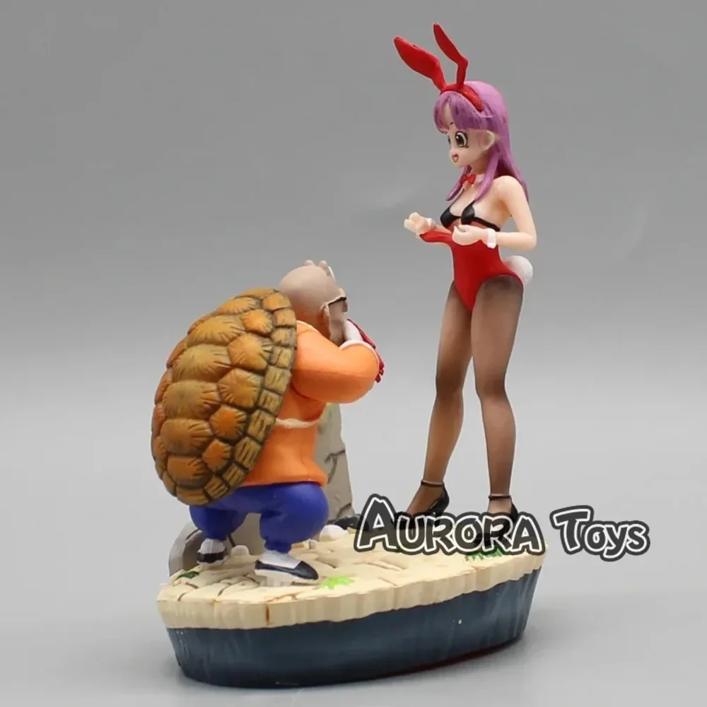 3.93in/10cm Anime Dragon Ball Classic scenes Master Roshi Figure Bulma Figure PVC Action Figures Collection Model Toys Gifts