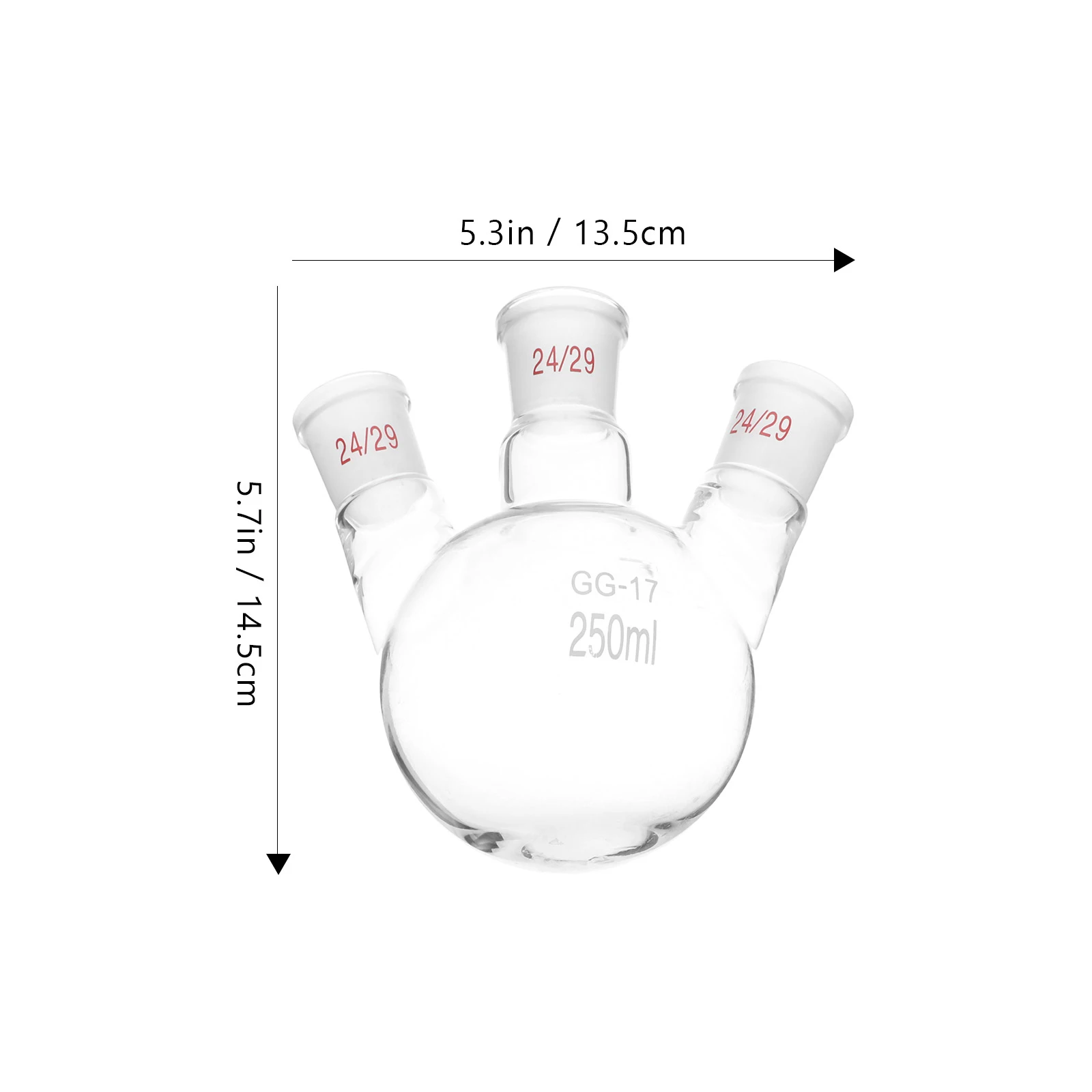 High-Quality 3 Neck Laboratory Flask Versatile Use in Chemistry Research and Applications Laboratory 3 Neck Flask