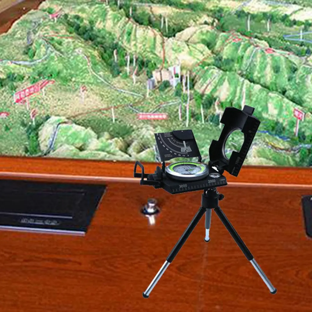 Handheld Professional Compass with Clear Dial and Ruler High Precision Navigation Gear for Kayak Boating
