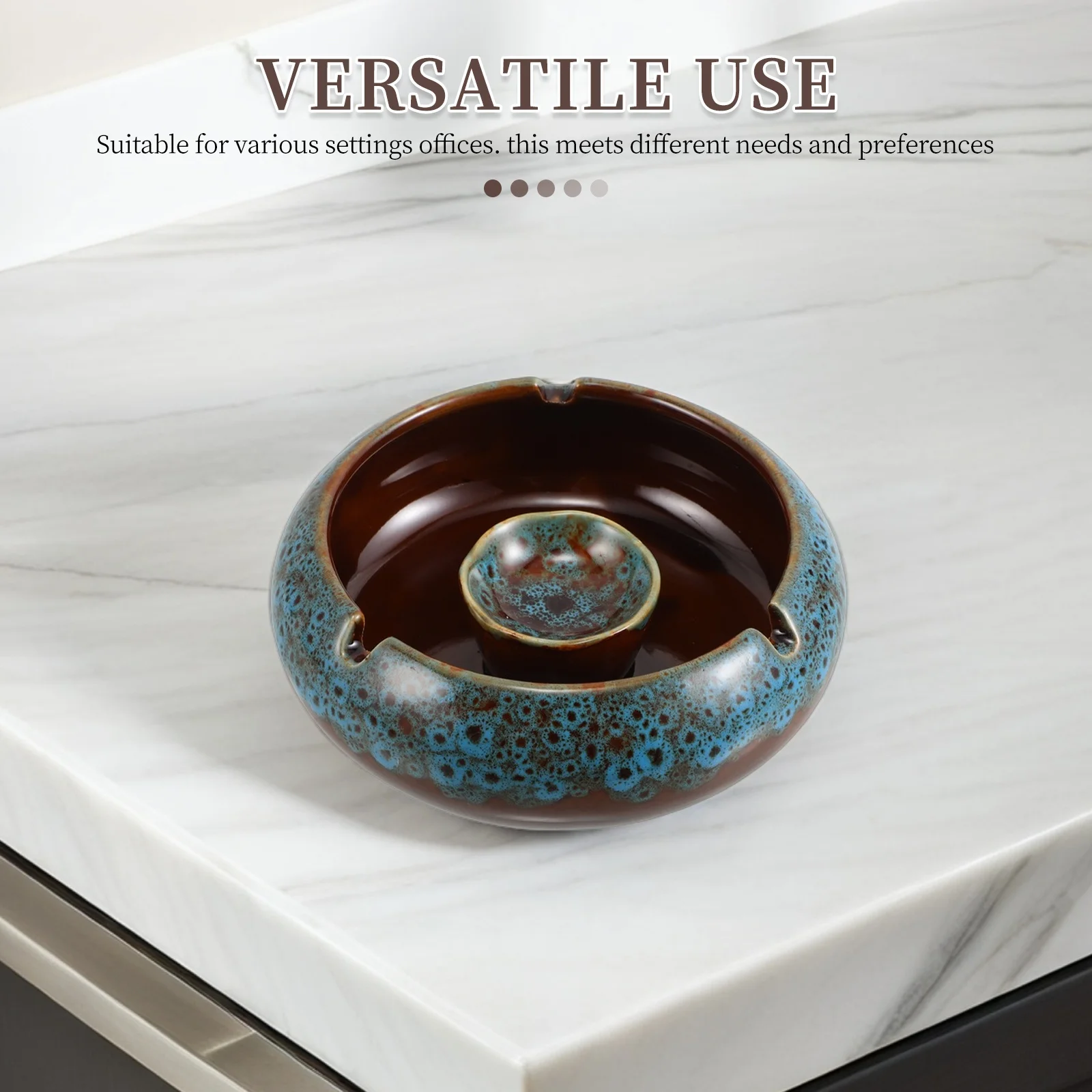 

Ash Tray Ceramic Cigarette Ashtray for Balcony Patio Decoration Ashtrays Ornament