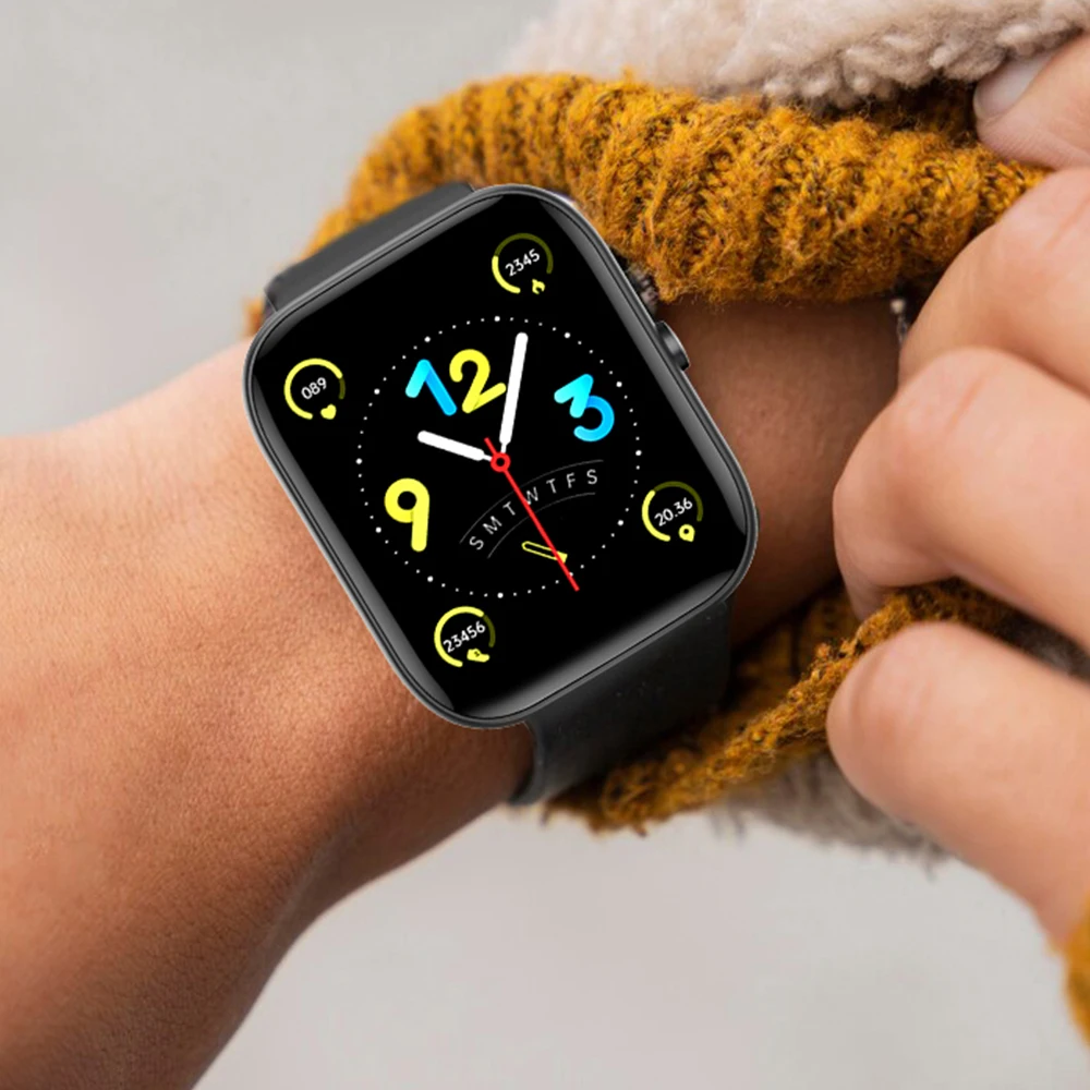 1.91 بوصة شاشة كبيرة موضة ساعة ذكية C08 بلوتوث دعوة اللياقة البدنية الرياضة Smartwatch الرجال النساء IP67 مقاوم للماء الصحة المقتفي