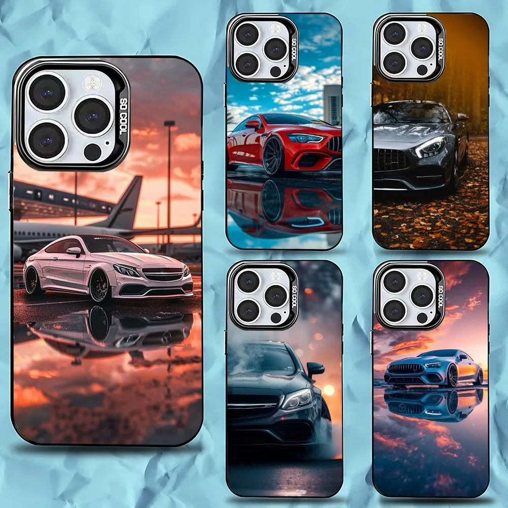 

M-Mercedes-Benz-Back 1 Phone Case For iPhone 16,15,14,13,12,11,Pro,Max,Plus,Mini,XS,SE Anti Fall Black Matte Hard Bumper
