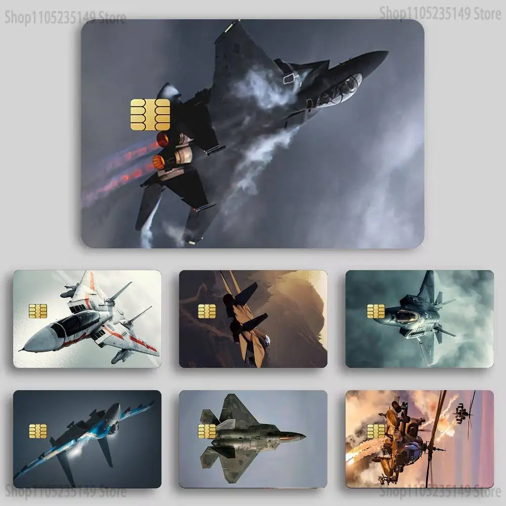 

Aircraft Helicopter plane Credit Card HD Stickers Game Card Decal Card Matte Film Skin Small Chip Waterproof Sticker