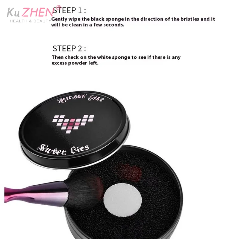1 قطعة فرشاة ماكياج جودة جديدة نظافة الإسفنج فرشاة التجميل تجفيف غسل عينيه إزالة اللون المحمولة تنظيف القضية